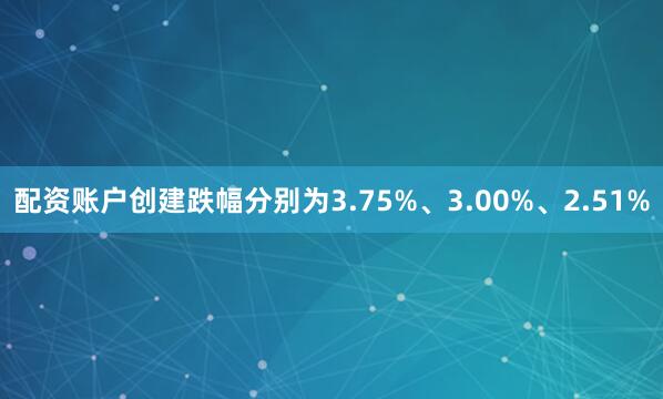 配资账户创建跌幅分别为3.75%、3.00%、2.51%